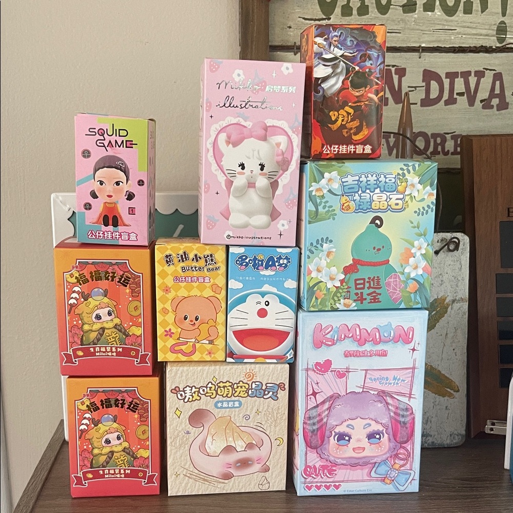 Colorful Cartoon Character Doll Set